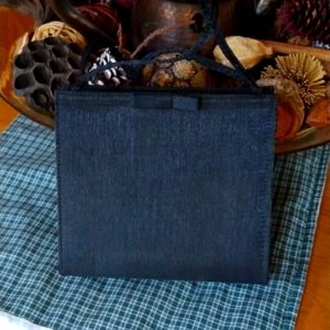 Small Black Evening Purse with Black Bow